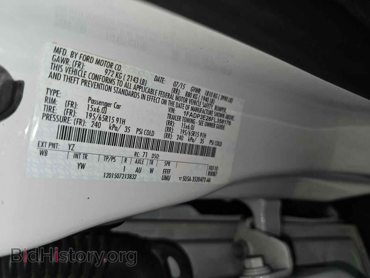 2015 FORD FOCUS - VIN: 1FADP3E28FL358176 - Photo 10