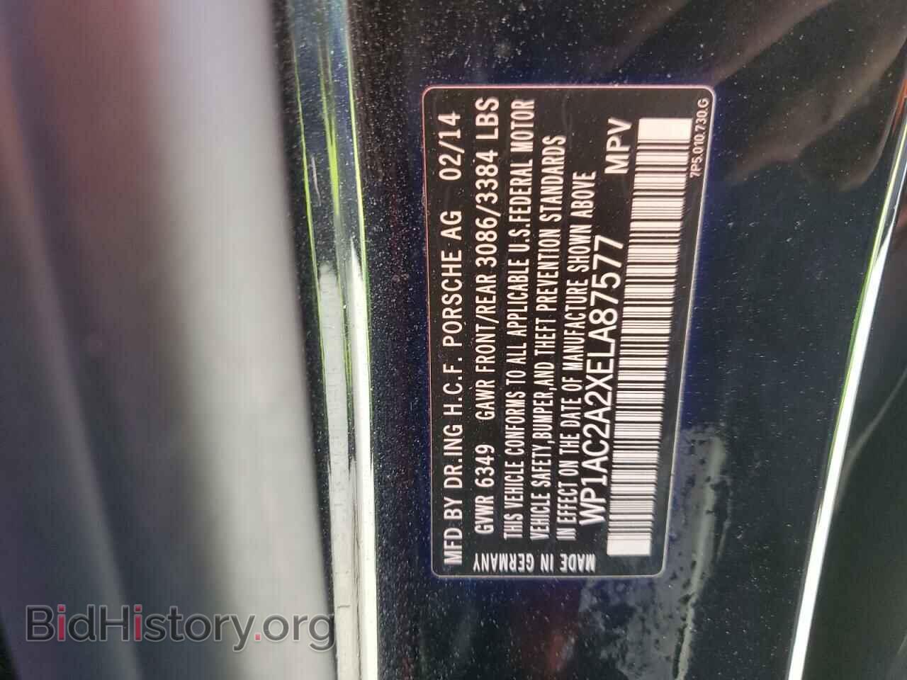 2014 PORSCHE CAYENNE - VIN: WP1AC2A2XELA87577 - Фото 12