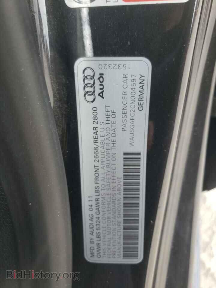2012 AUDI A7 - VIN: WAUSGAFC2CN004597 - Фото 12