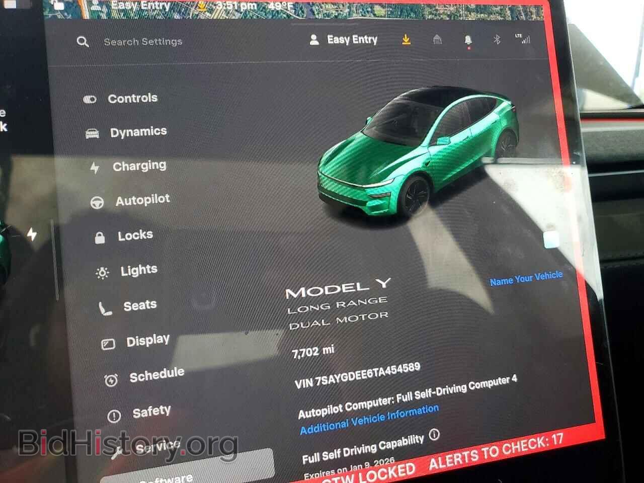 2026 TESLA MODEL Y - VIN: 7SAYGDEE6TA454589 - Фото 9
