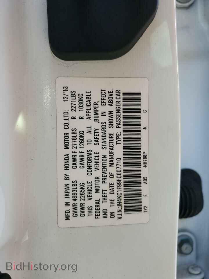 2014 ACURA RLX - VIN: JH4KC1F99EC007710 - Фото 12