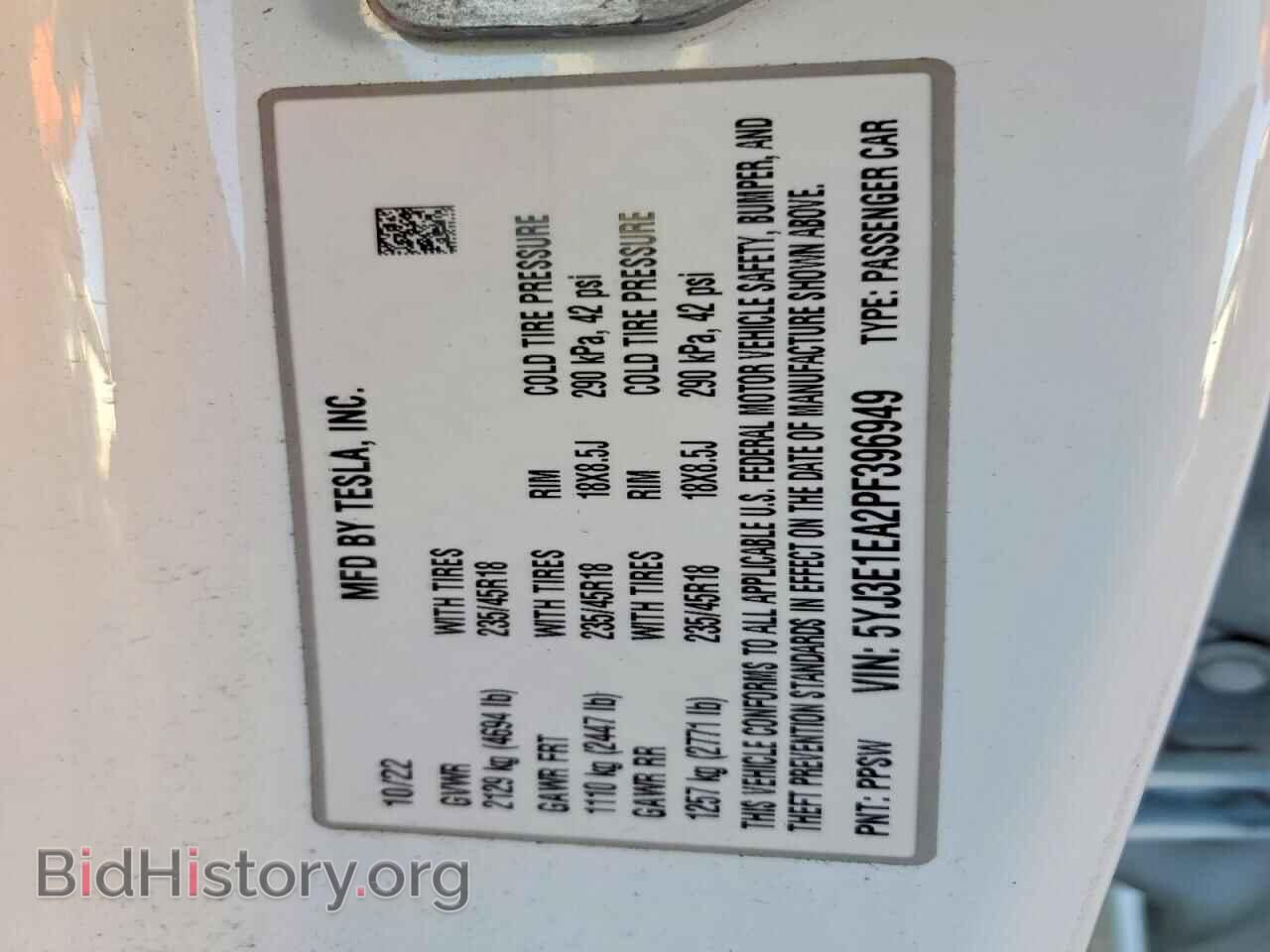 2023 TESLA MODEL 3 - VIN: 5YJ3E1EA2PF396949 - Photo 13