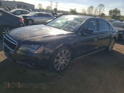 2012 Audi A8 L Quattro, черный — VIN WAURVAFDXCN008362, Copart