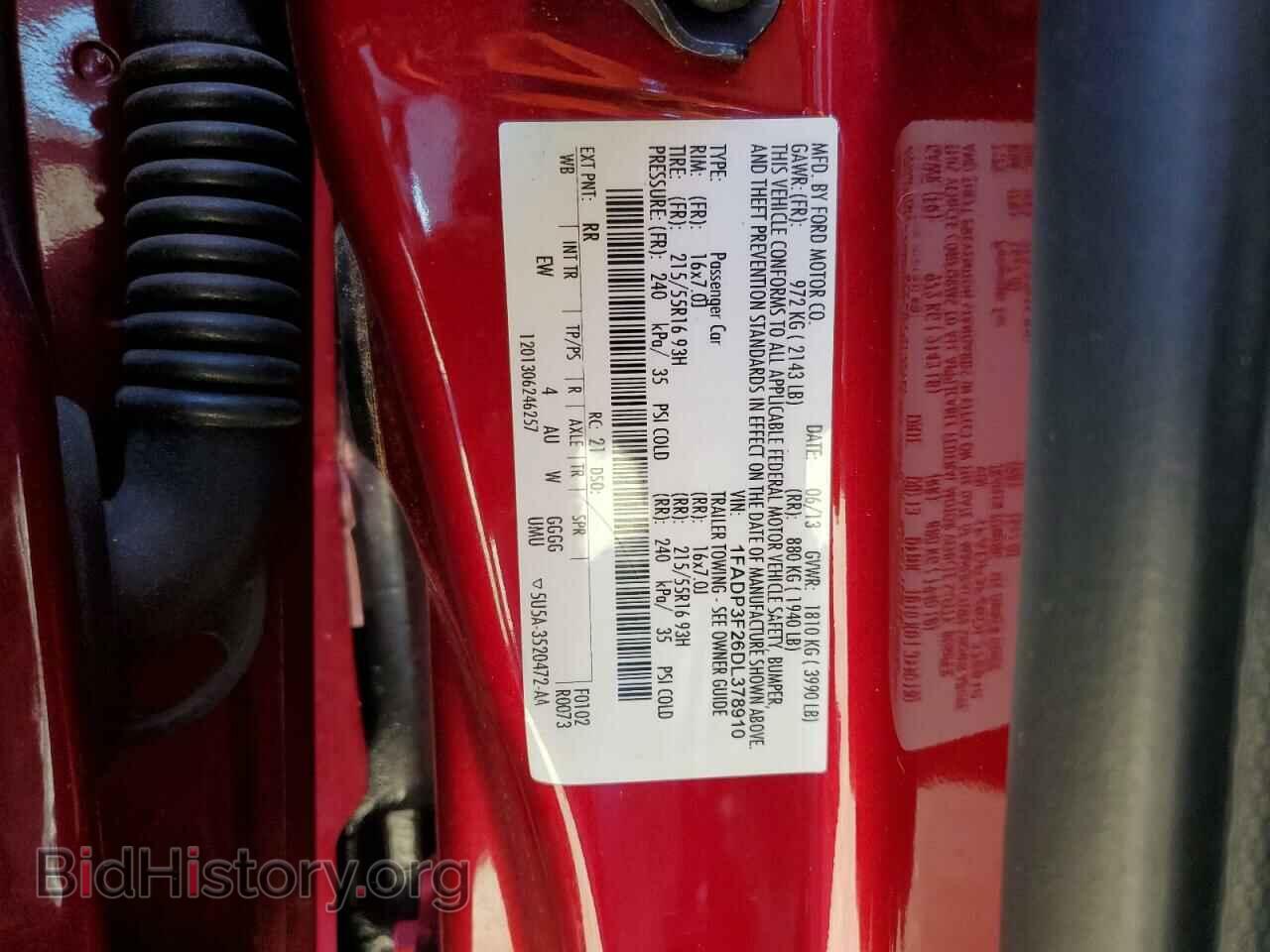 2013 FORD FOCUS - VIN: 1FADP3F26DL378910 - Фото 12