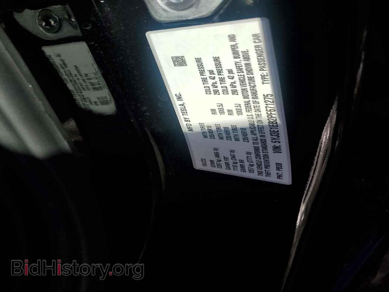2023 TESLA MODEL 3 - VIN: 5YJ3E1EB2PF671275 - Photo 12