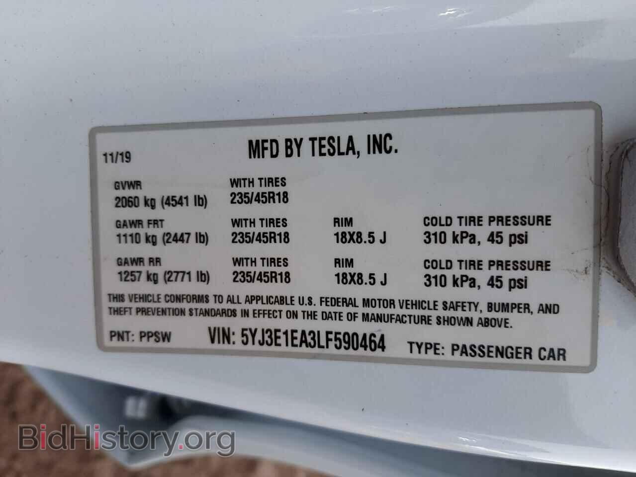 2020 TESLA MODEL 3 - VIN: 5YJ3E1EA3LF590464 - Фото 13