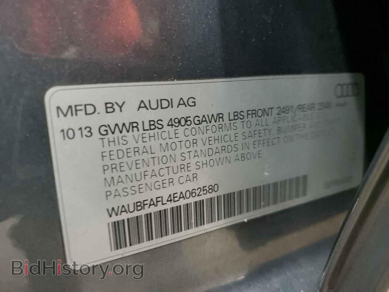 2014 AUDI A4 - VIN: WAUBFAFL4EA062580 - Фото 12
