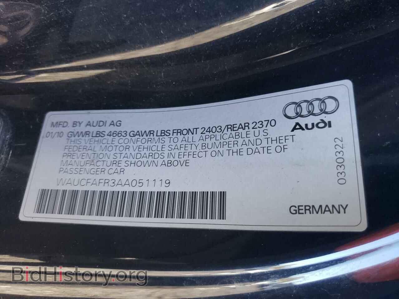 2010 AUDI A5 - VIN: WAUCFAFR3AA051119 - Фото 12