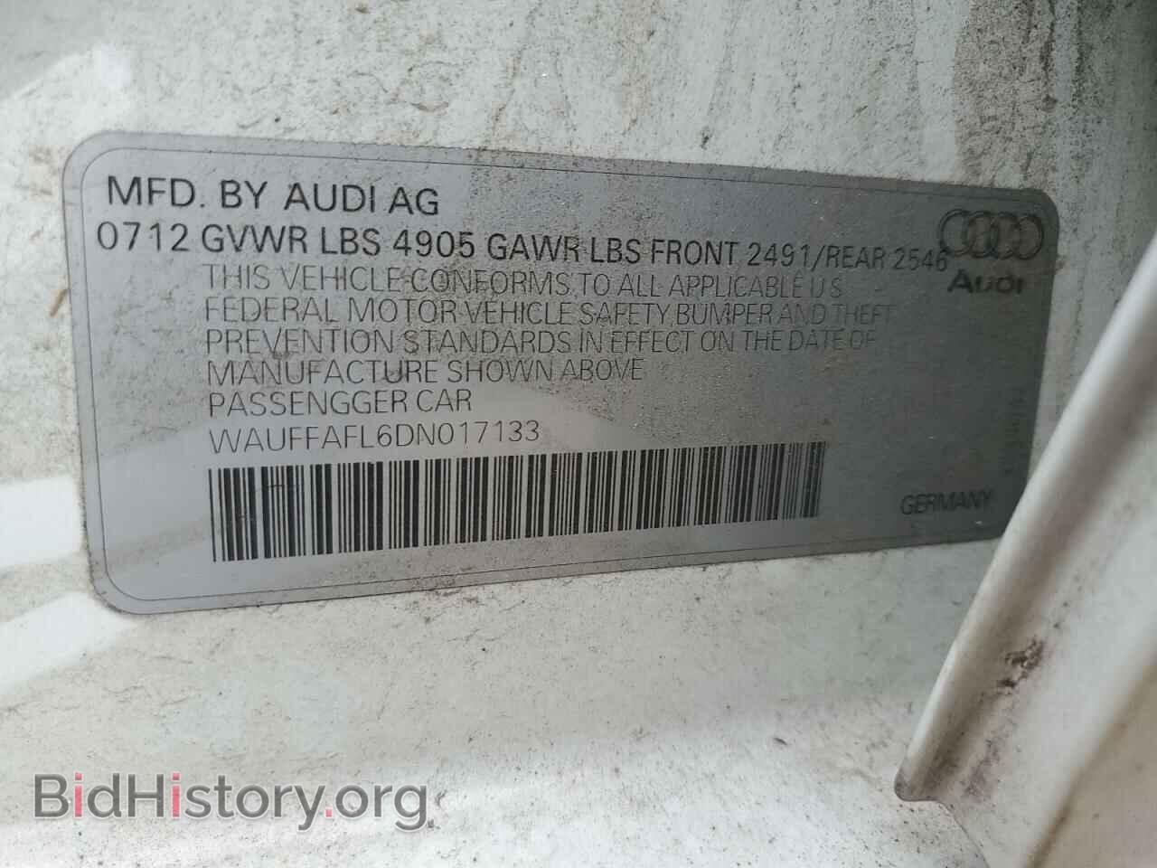 2013 AUDI A4 - VIN: WAUFFAFL6DN017133 - Photo 12