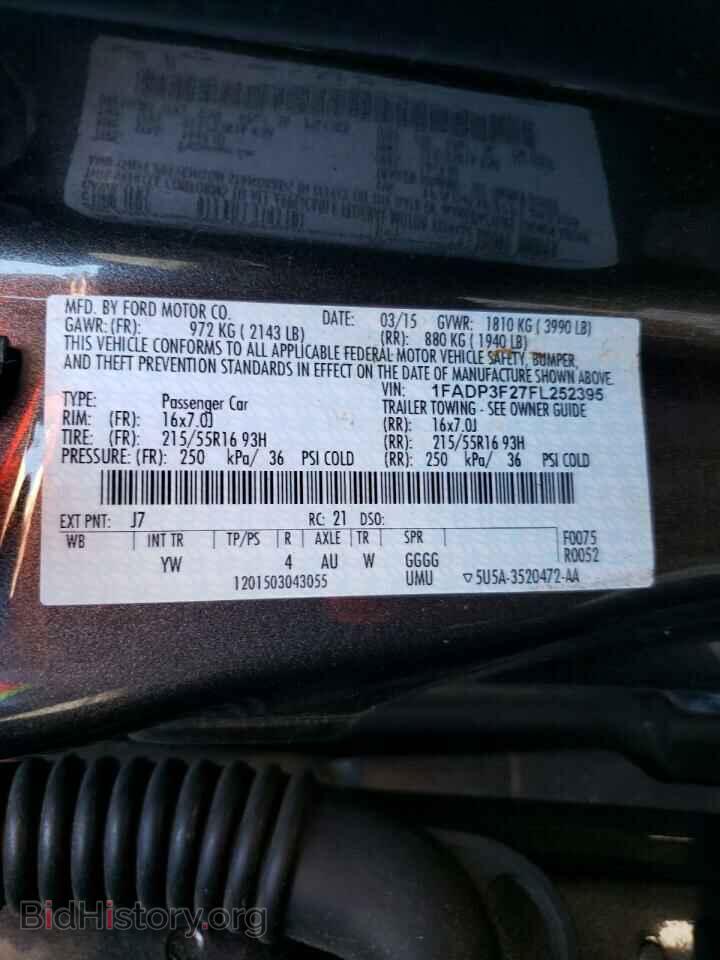 2015 FORD FOCUS - VIN: 1FADP3F27FL252395 - Фото 12