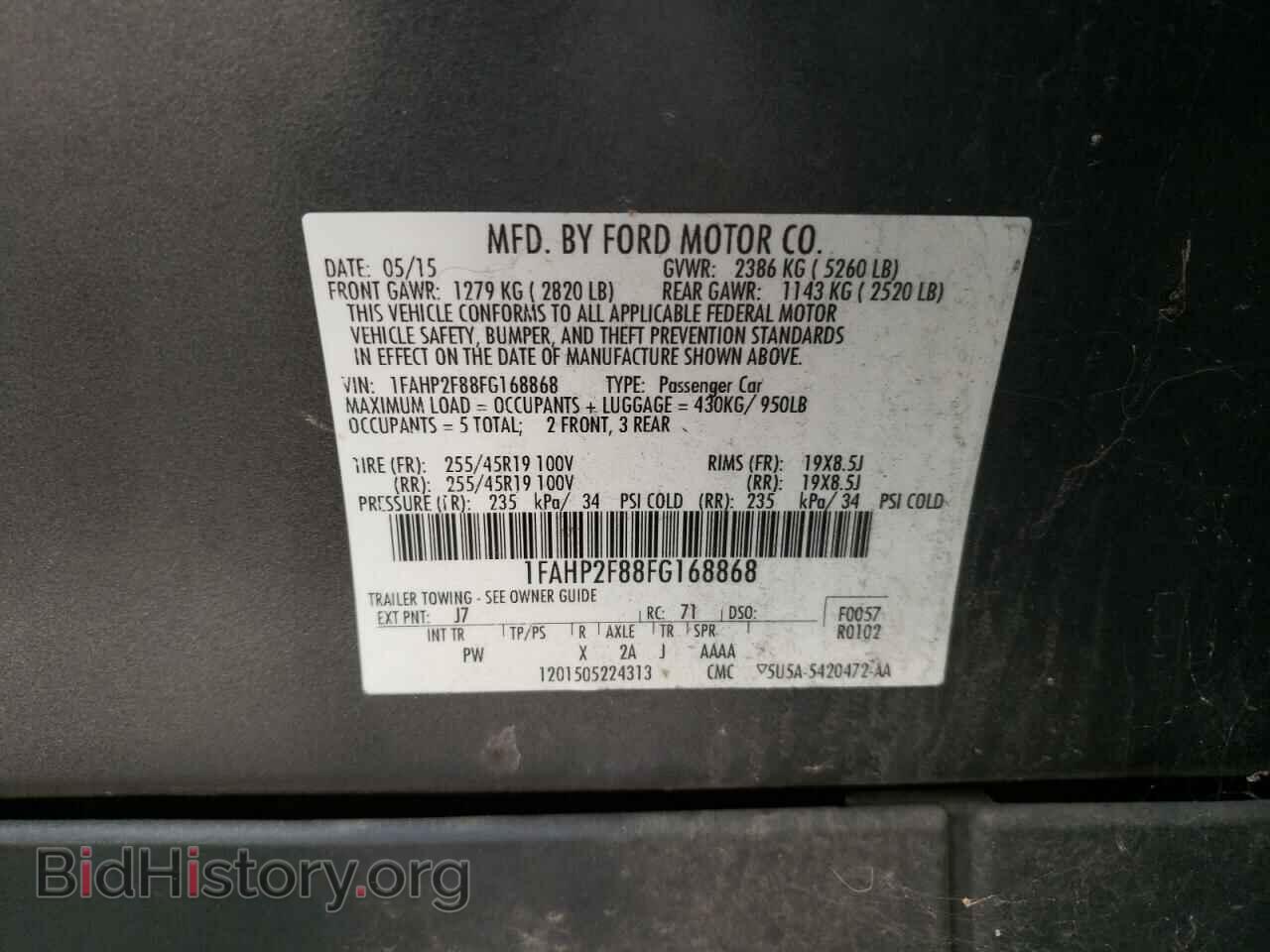 2015 FORD TAURUS - VIN: 1FAHP2F88FG168868 - Photo 12