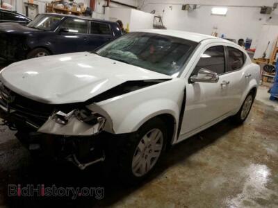 2013 Dodge AVENGER Avenger SE, white — VIN 1C3CDZAB0DN581258, Copart