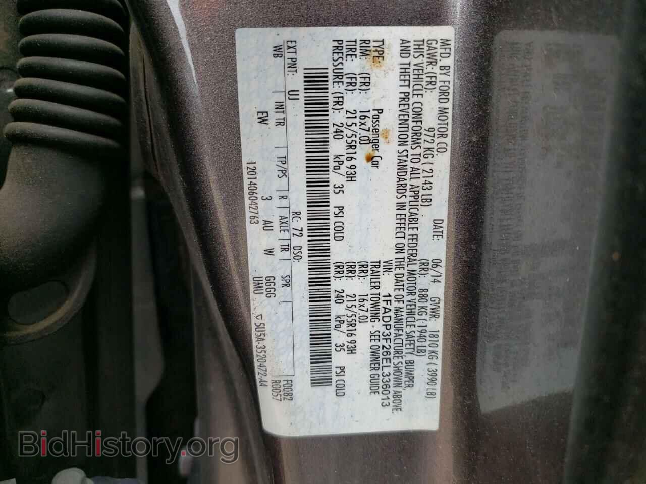 2014 FORD FOCUS - VIN: 1FADP3F26EL336013 - Фото 12