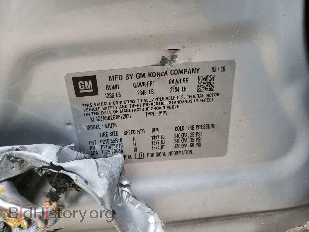 2016 BUICK ENCORE - VIN: KL4CJASB2GB672827 - Photo 12