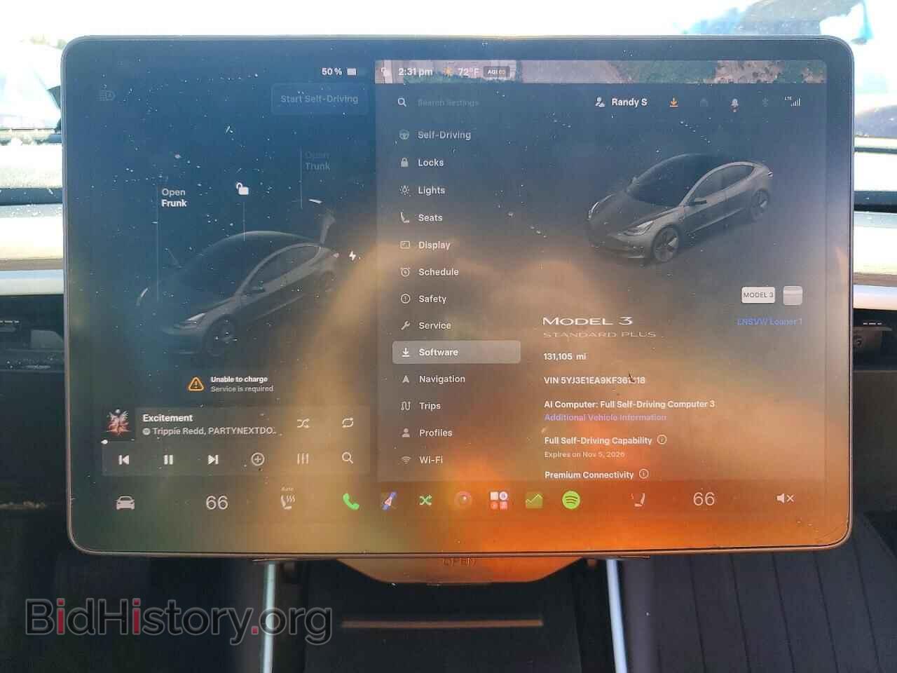 2019 TESLA MODEL 3 - VIN: 5YJ3E1EA9KF361818 - Фото 9