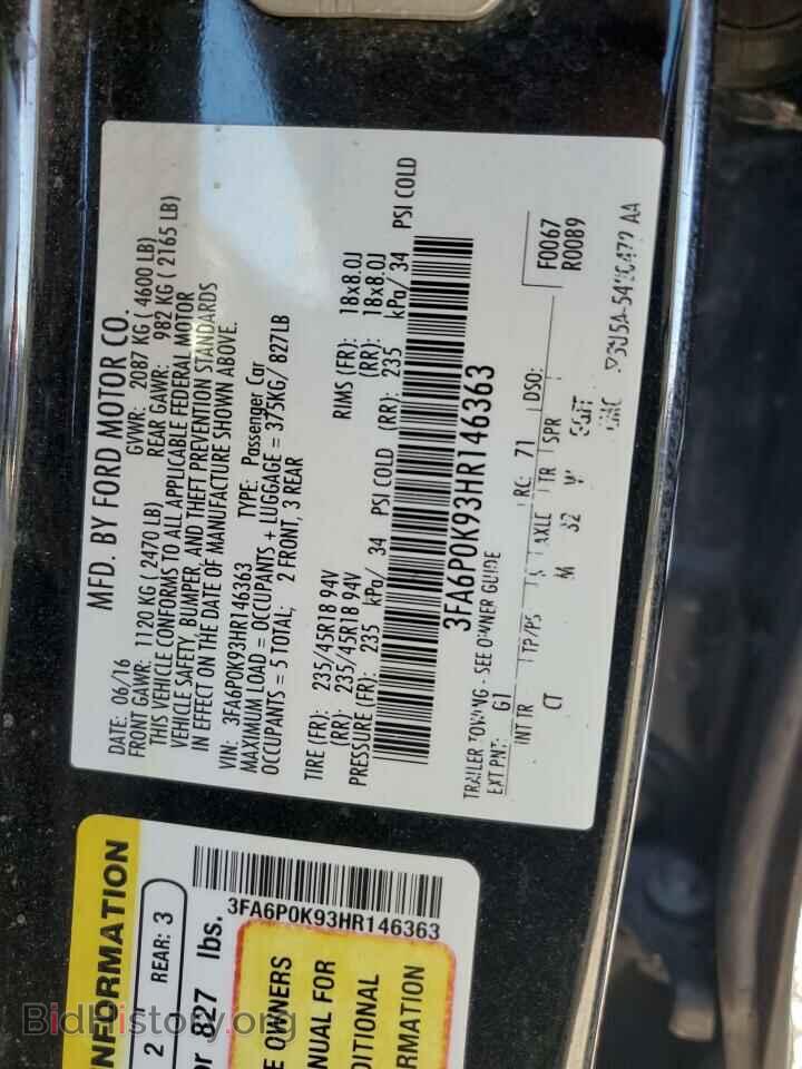 2017 FORD ALL Models - VIN: 3FA6P0K93HR146363 - Photo 12