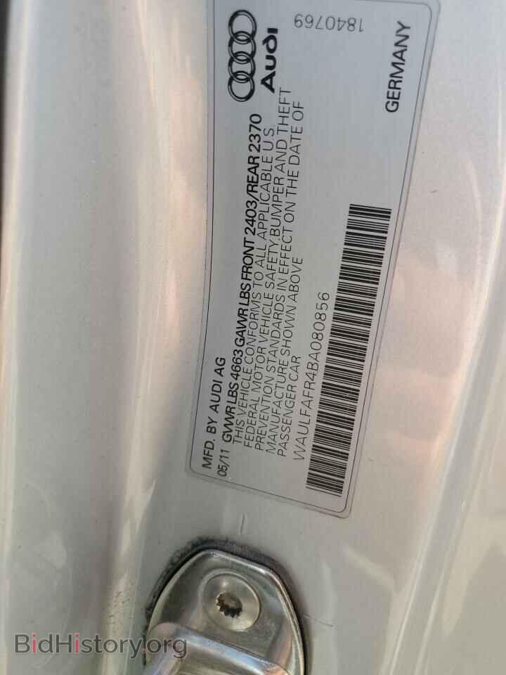 2011 AUDI A5 - VIN: WAULFAFR4BA080856 - Фото 13