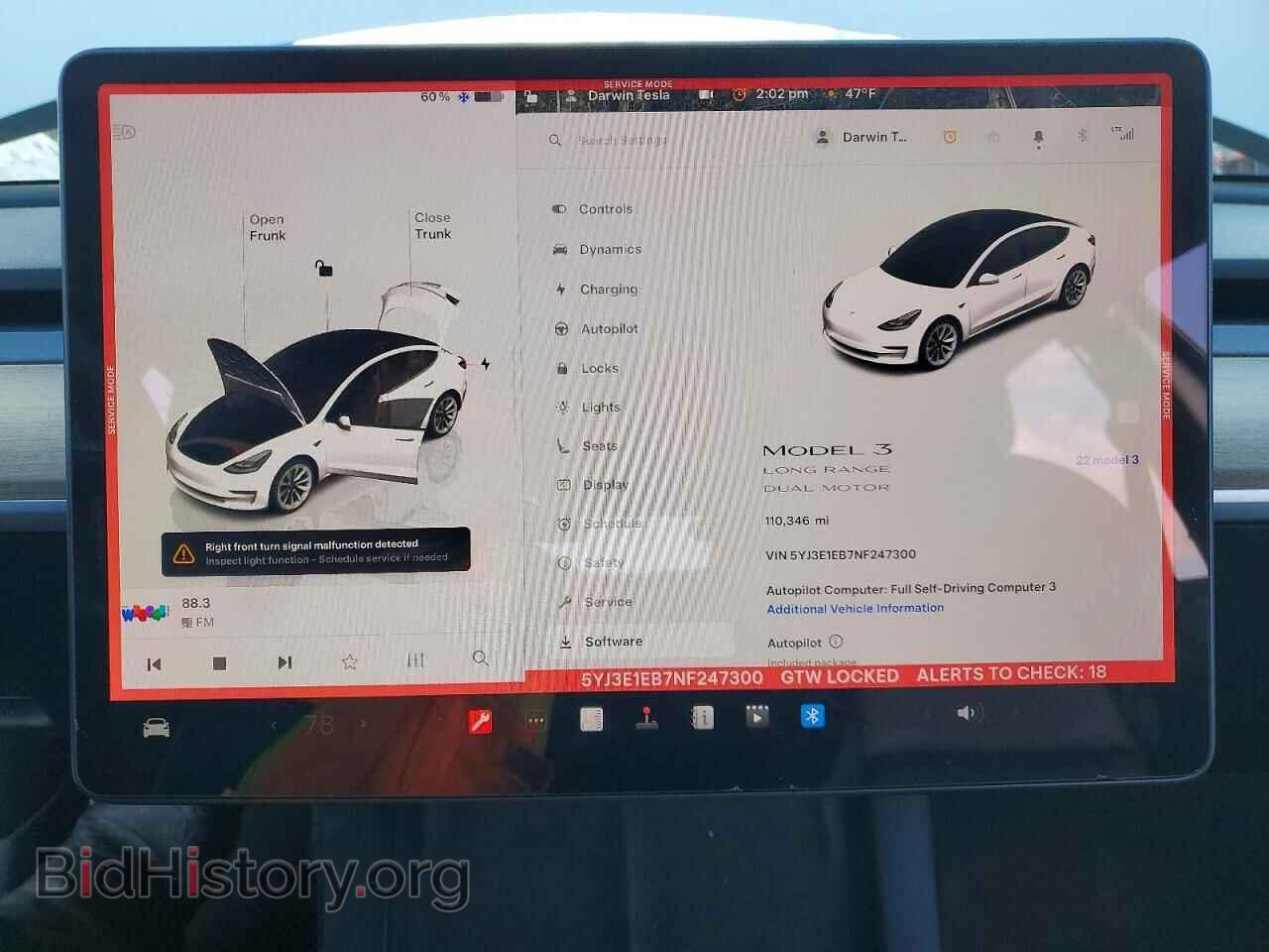 2022 TESLA MODEL 3 - VIN: 5YJ3E1EB7NF247300 - Photo 9