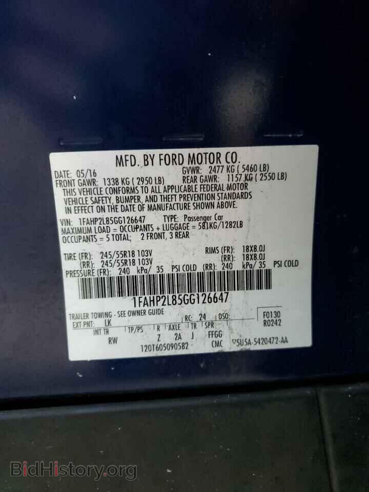 2016 FORD TAURUS - VIN: 1FAHP2L85GG126647 - Фото 13