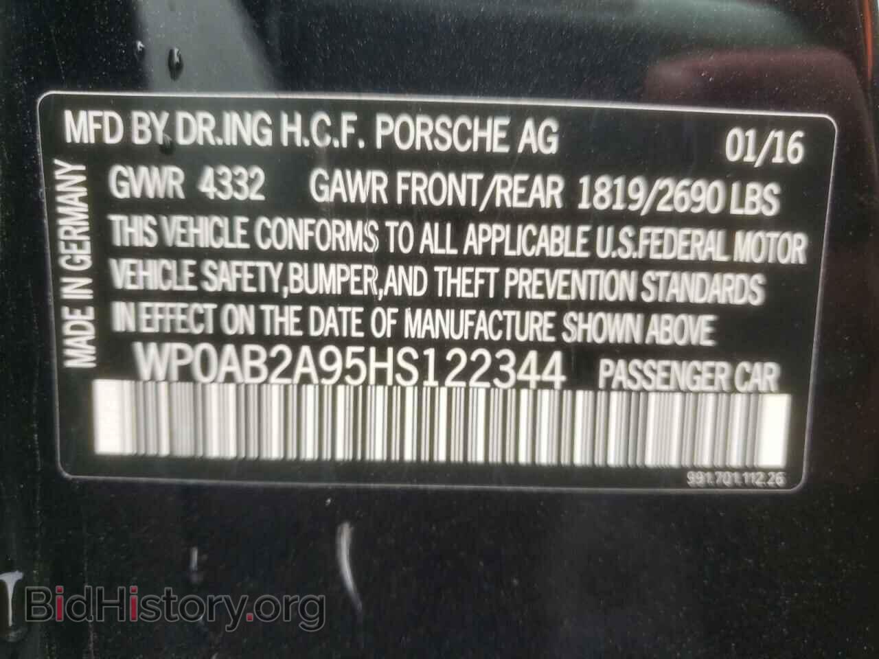 2017 PORSCHE 911 - VIN: WP0AB2A95HS122344 - Фото 13