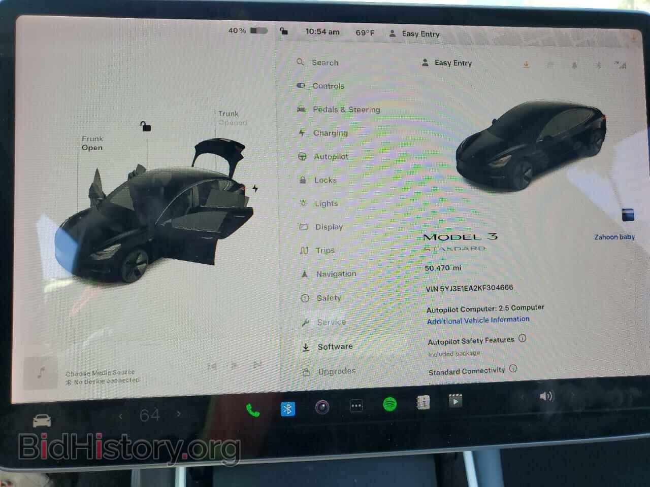 2019 TESLA MODEL 3 - VIN: 5YJ3E1EA2KF304666 - Фото 9