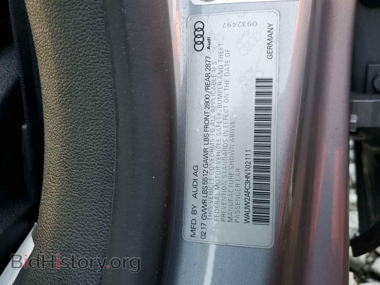 2017 AUDI A7 - VIN: WAUW2AFC3HN102111 - Фото 13