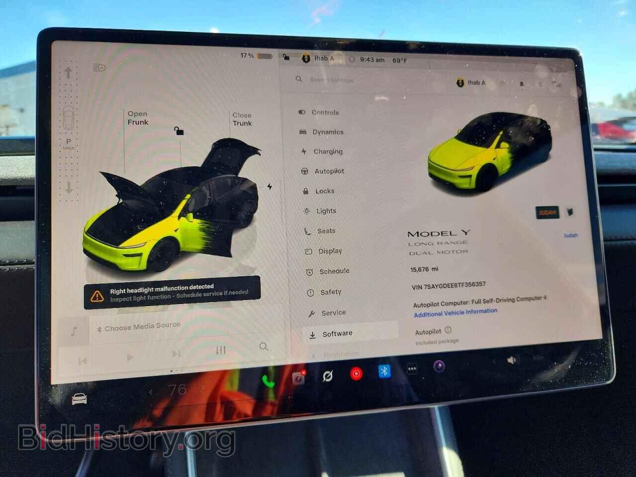 2026 TESLA MODEL Y - VIN: 7SAYGDEE6TF356357 - Фото 9