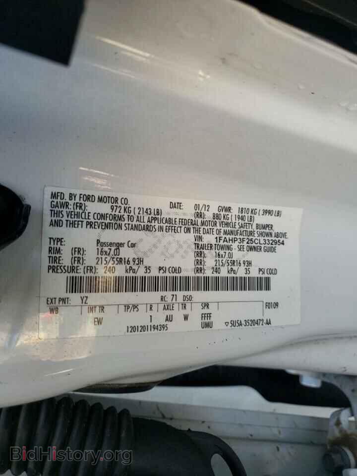 2012 FORD FOCUS - VIN: 1FAHP3F25CL332954 - Фото 12