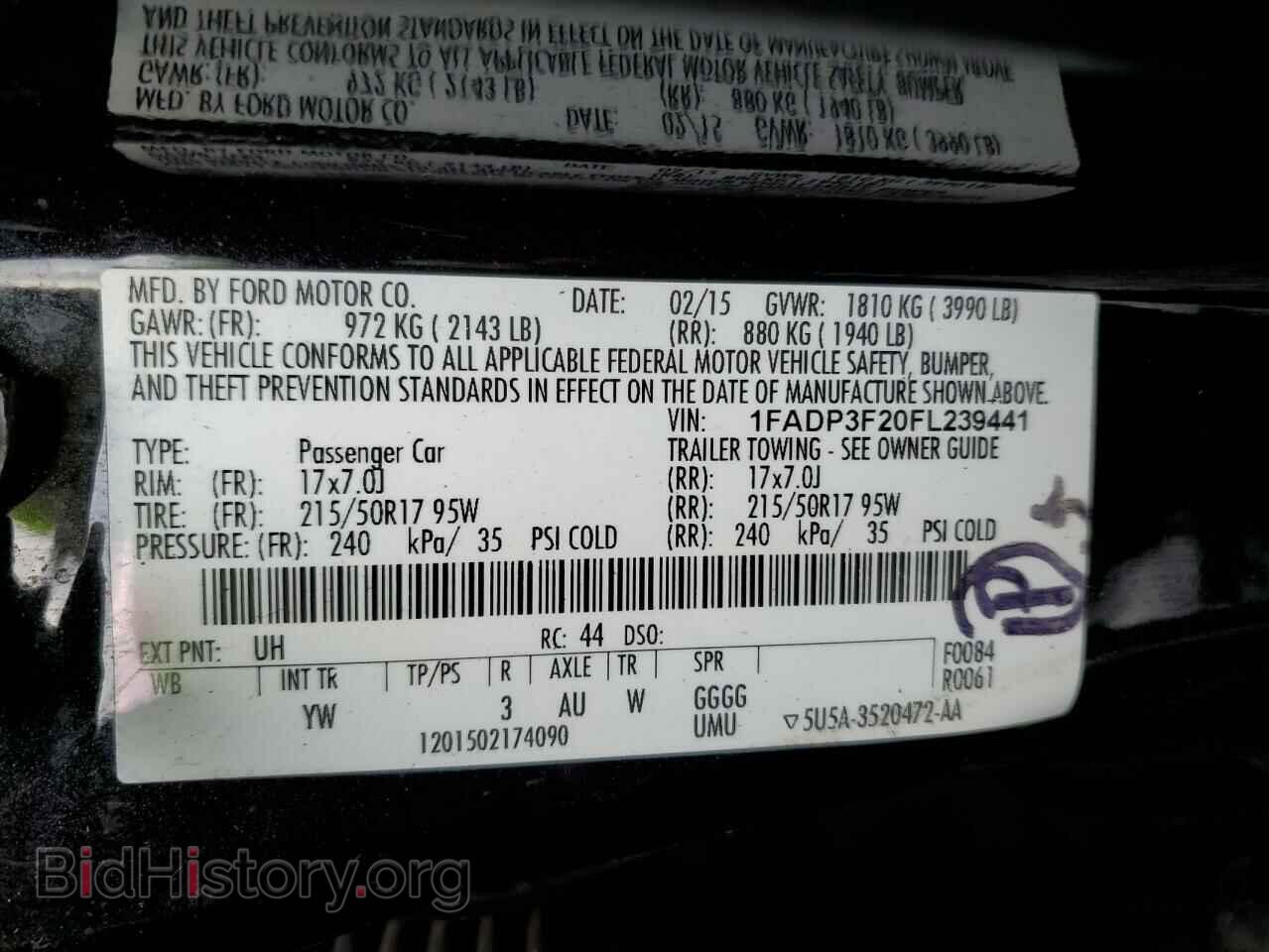 2015 FORD FOCUS - VIN: 1FADP3F20FL239441 - Фото 13