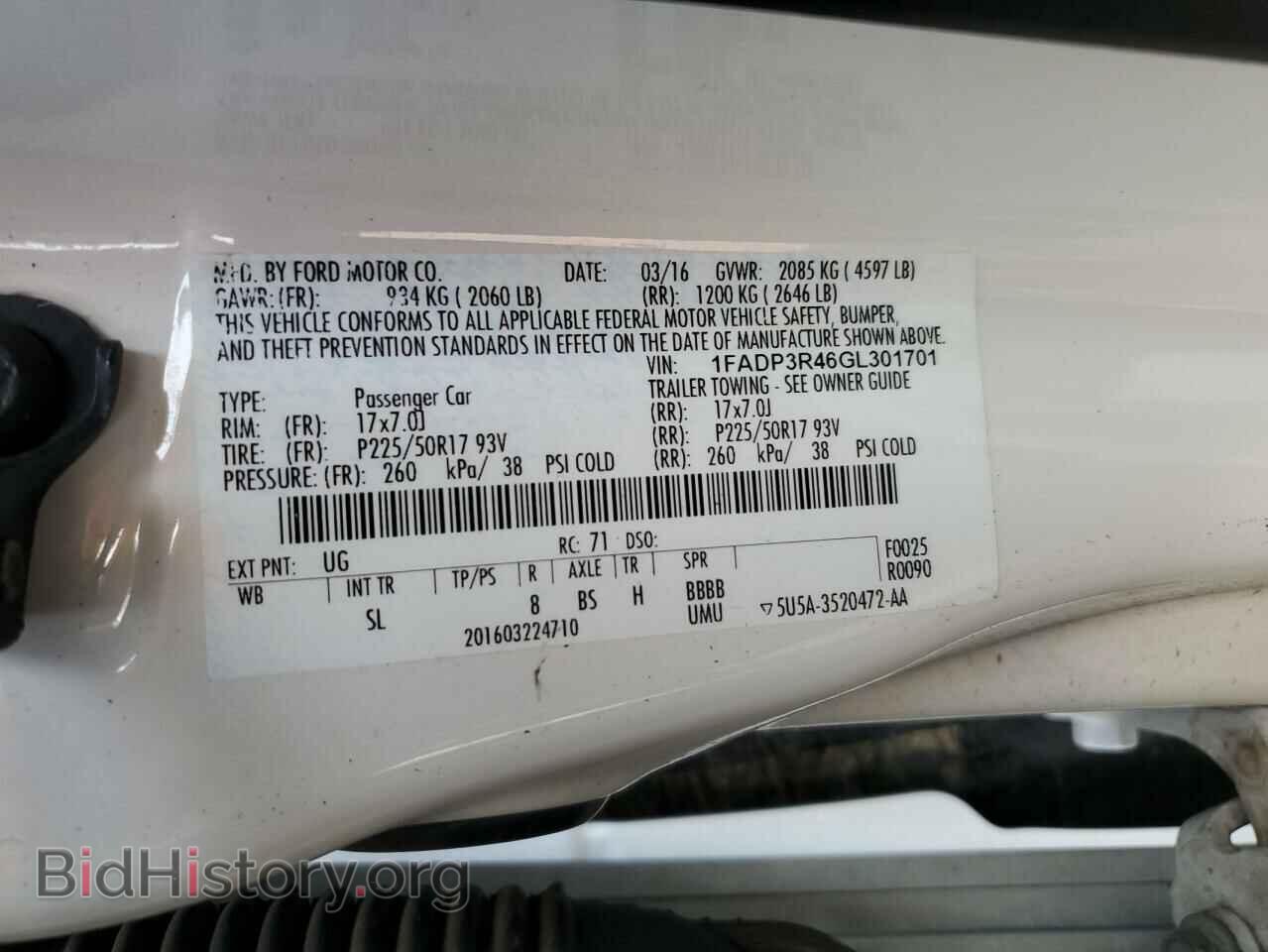 2016 FORD FOCUS - VIN: 1FADP3R46GL301701 - Фото 13