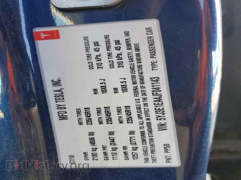 2018 Tesla MODEL 3 (VIN 5YJ3E1EA4JF041143) — photo 12 of 12