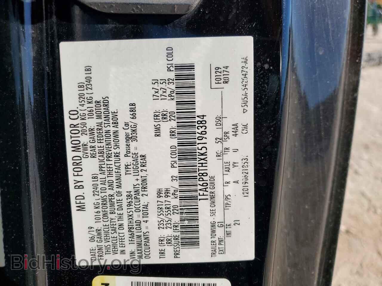 2019 FORD ALL Models - VIN: 1FA6P8THXK5196384 - Photo 13