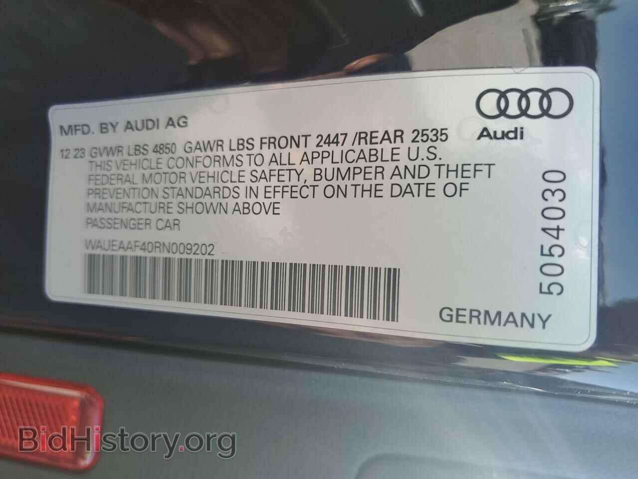 2024 AUDI A4 - VIN: WAUEAAF40RN009202 - Фото 13