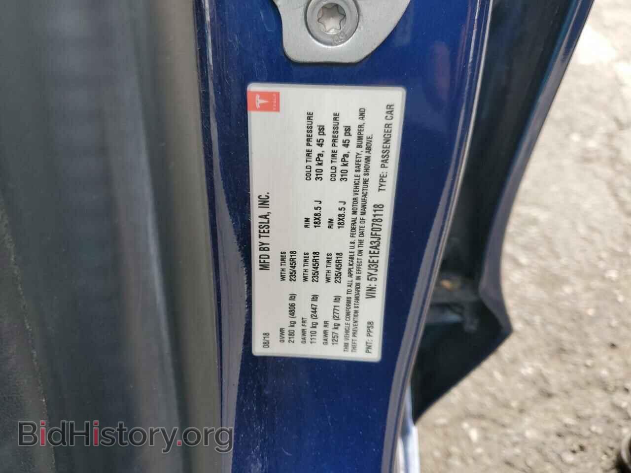 2018 TESLA MODEL 3 - VIN: 5YJ3E1EA3JF078118 - Photo 13