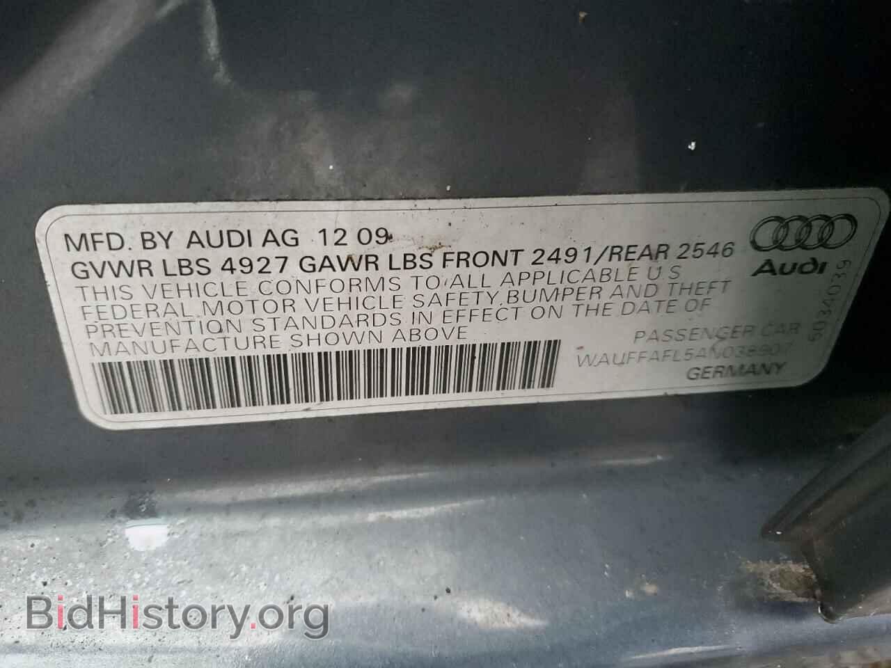 2010 AUDI A4 - VIN: WAUFFAFL5AN038907 - Фото 12