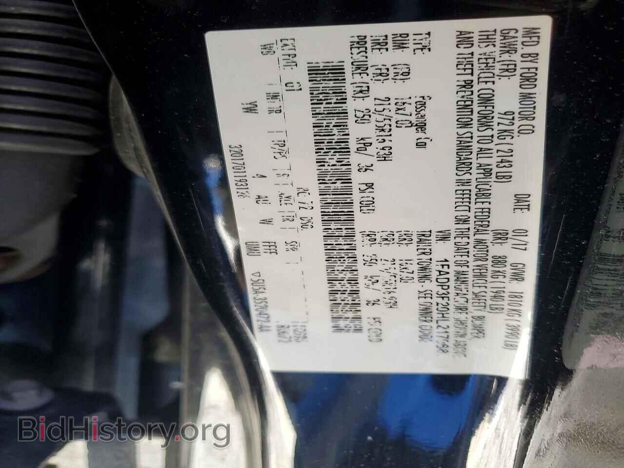 2017 FORD FOCUS - VIN: 1FADP3F20HL217068 - Photo 12