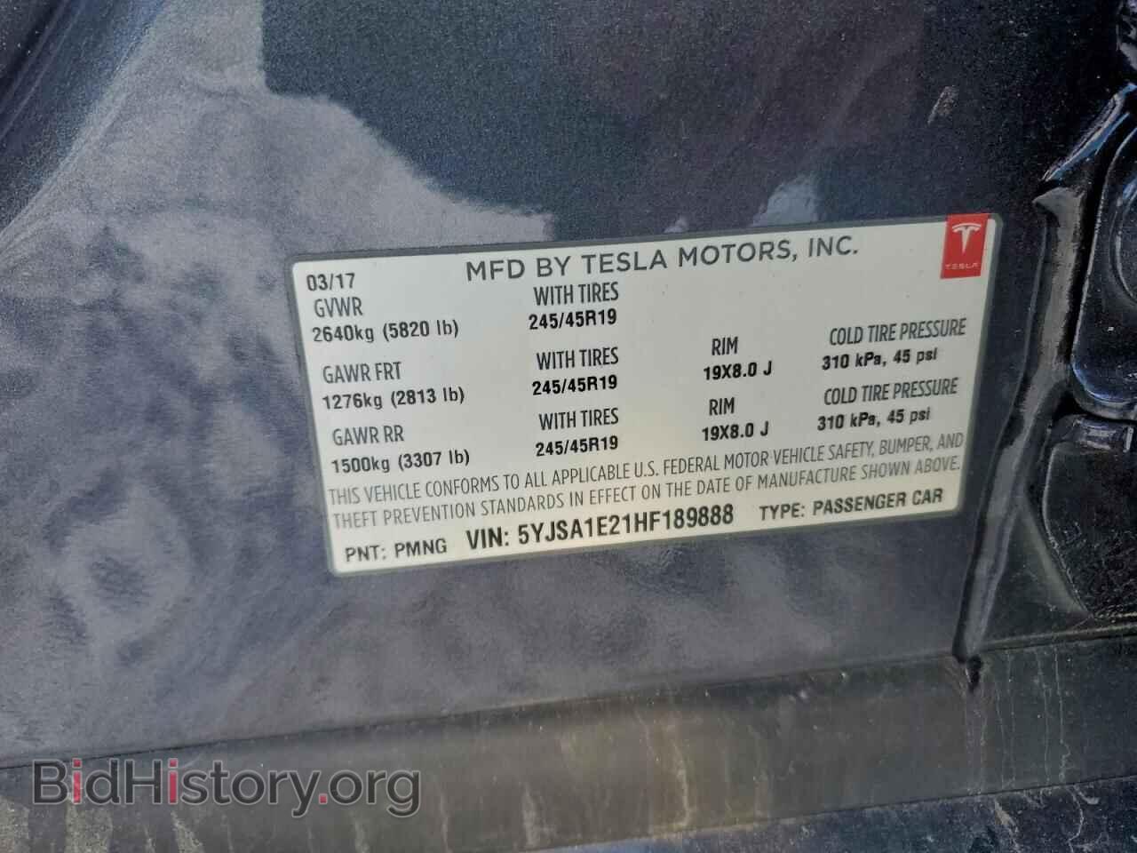2017 TESLA MODEL S - VIN: 5YJSA1E21HF189888 - Photo 12