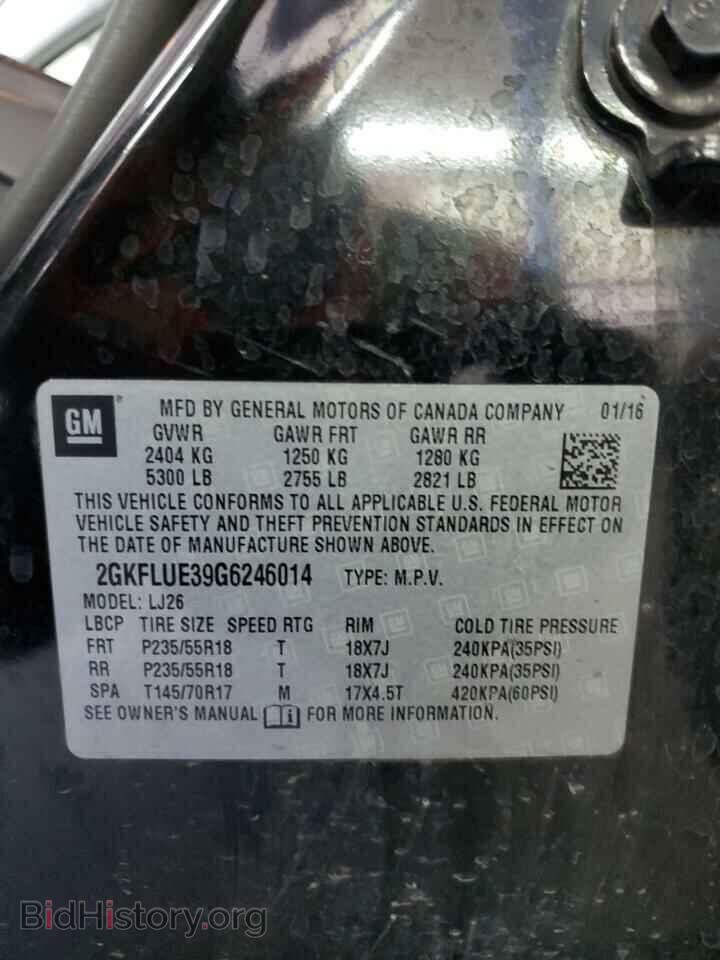 2016 GMC TERRAIN - VIN: 2GKFLUE39G6246014 - Фото 13