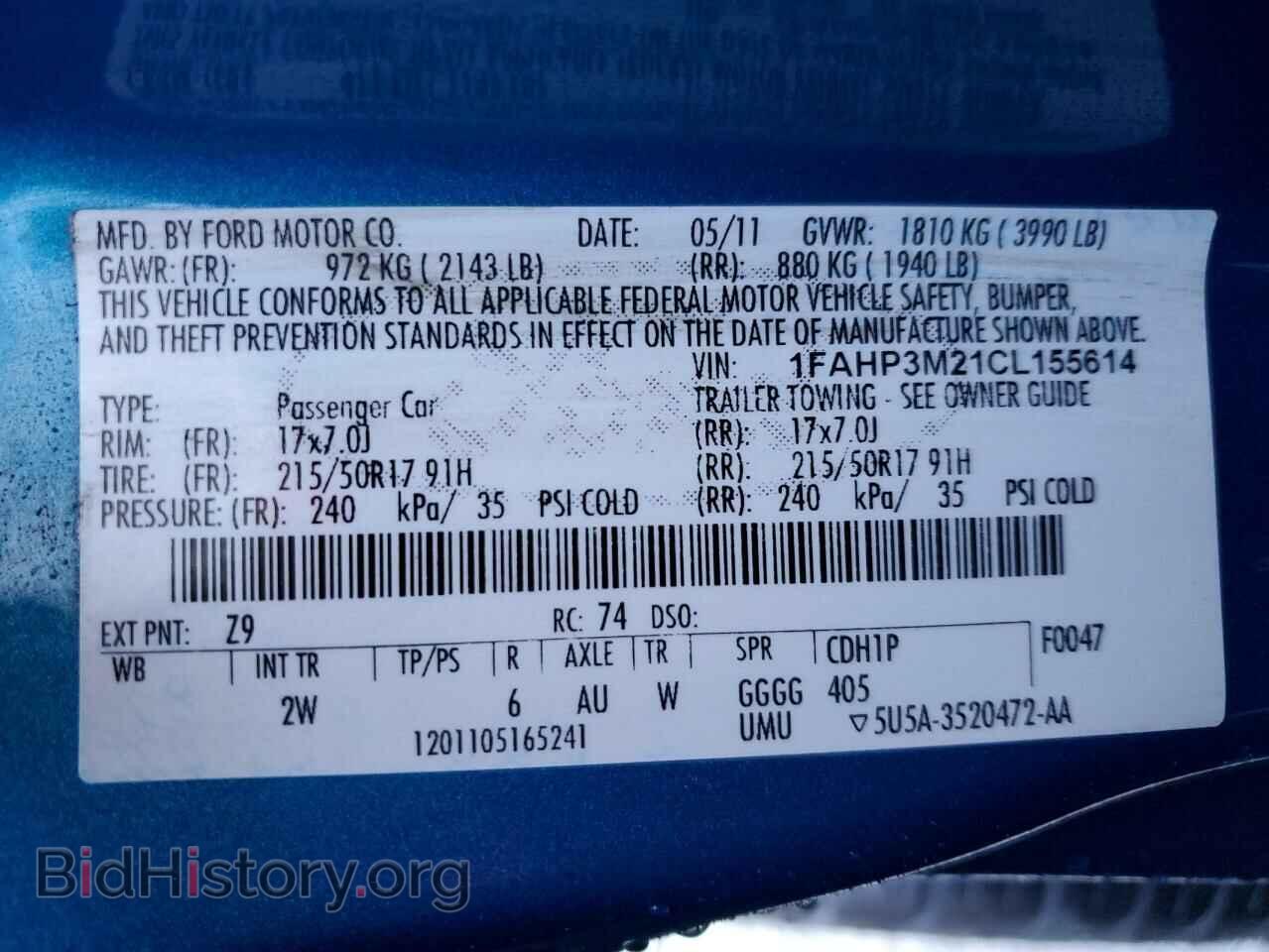 2012 FORD FOCUS - VIN: 1FAHP3M21CL155614 - Фото 13