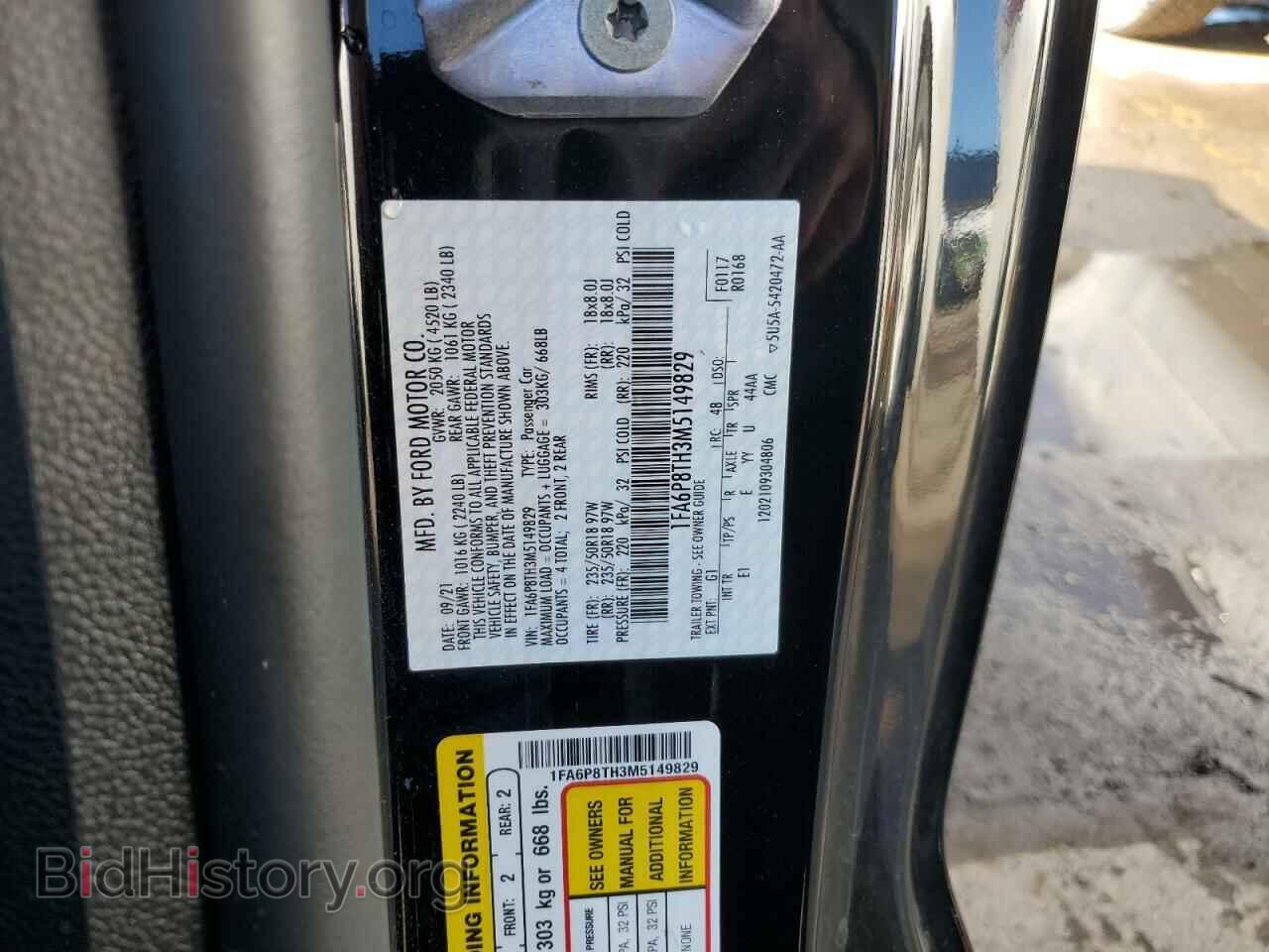 2021 FORD ALL Models - VIN: 1FA6P8TH3M5149829 - Photo 12