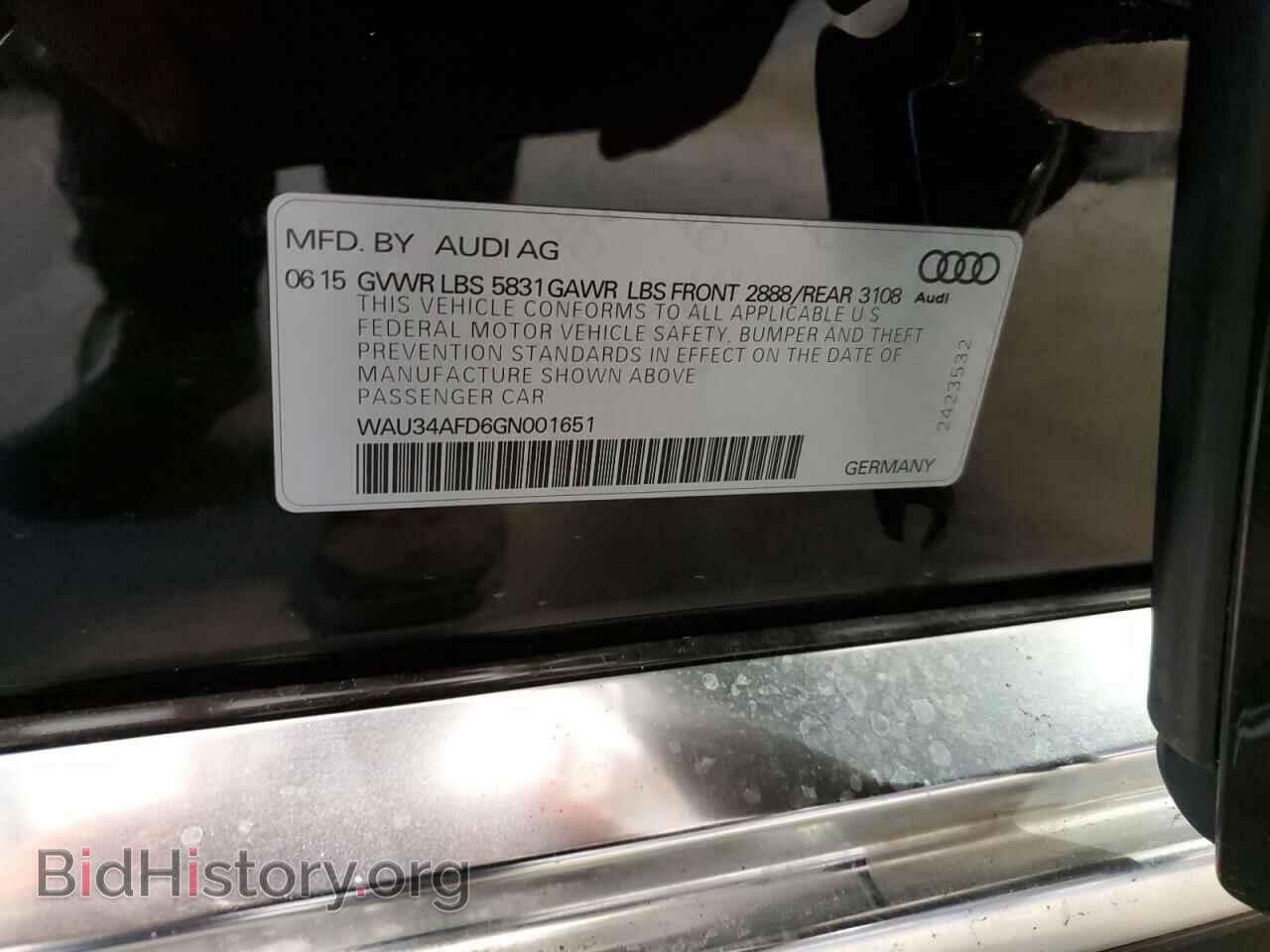 2016 AUDI A8 - VIN: WAU34AFD6GN001651 - Фото 12