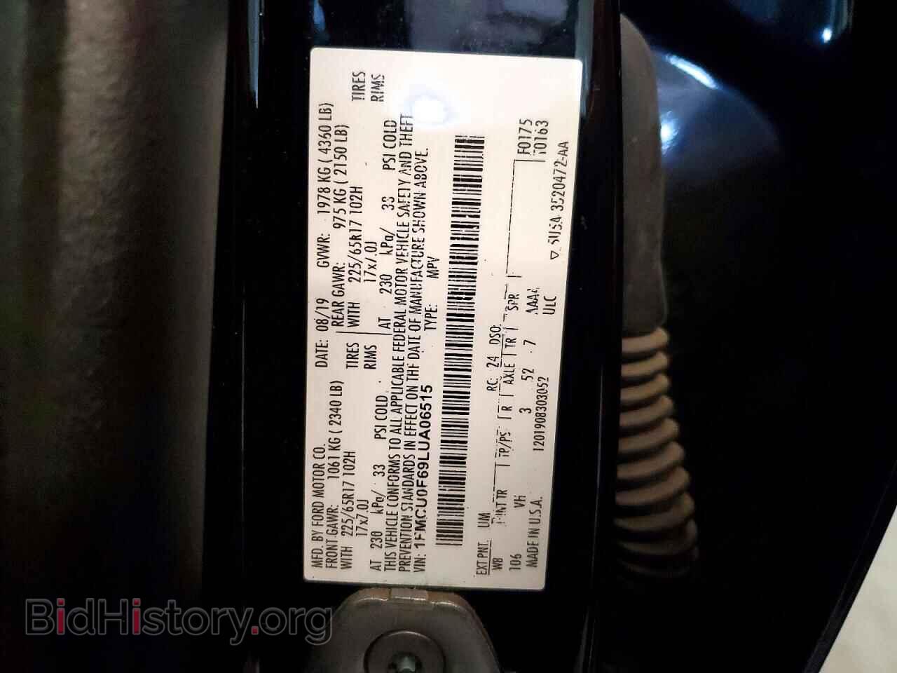 2020 FORD ESCAPE - VIN: 1FMCU0F69LUA06515 - Photo 12