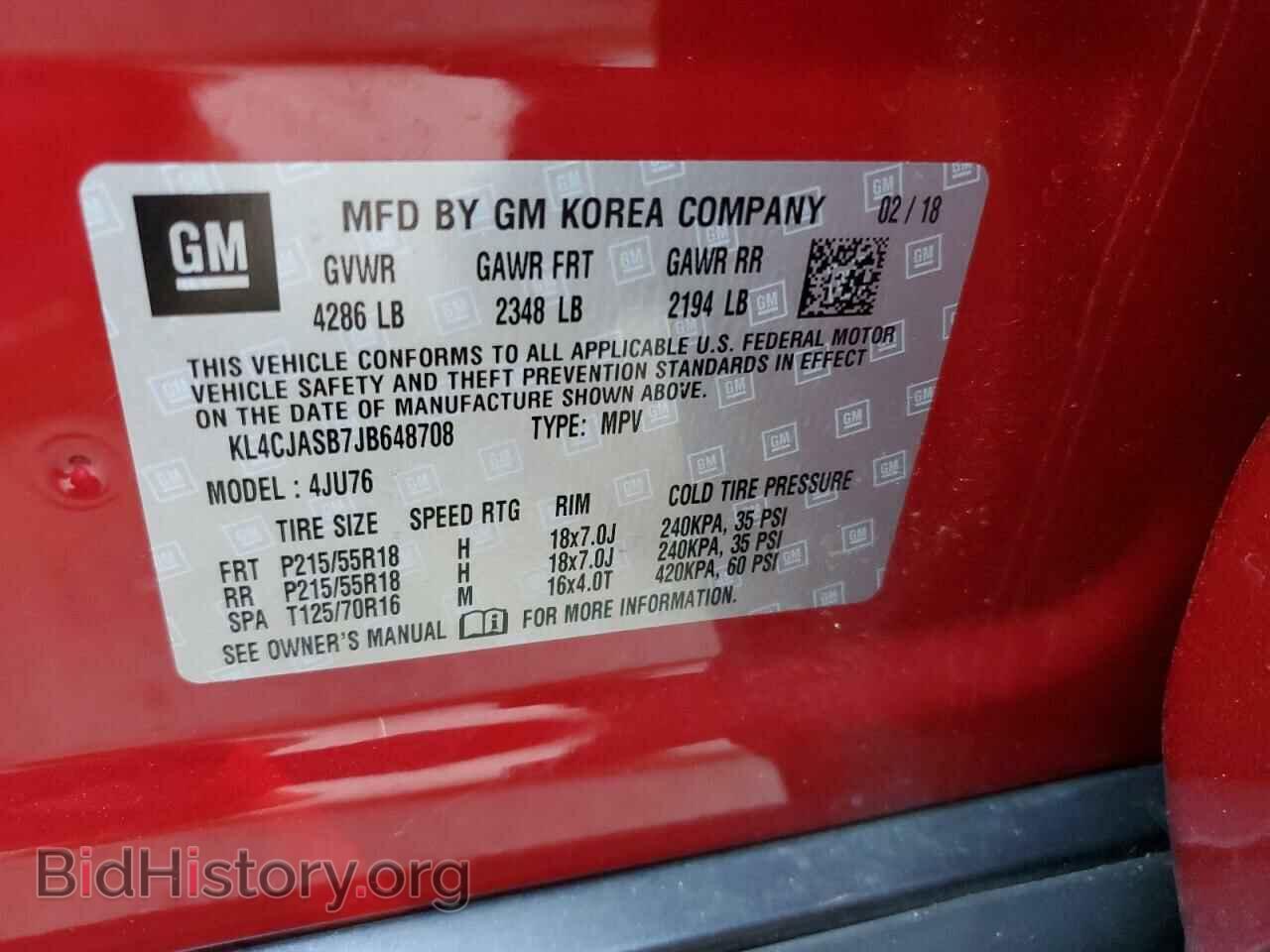 2018 BUICK ENCORE - VIN: KL4CJASB7JB648708 - Photo 14