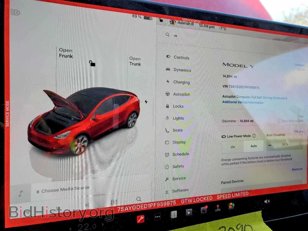2023 TESLA MODEL Y - VIN: 7SAYGDED1PF959875 - Photo 9