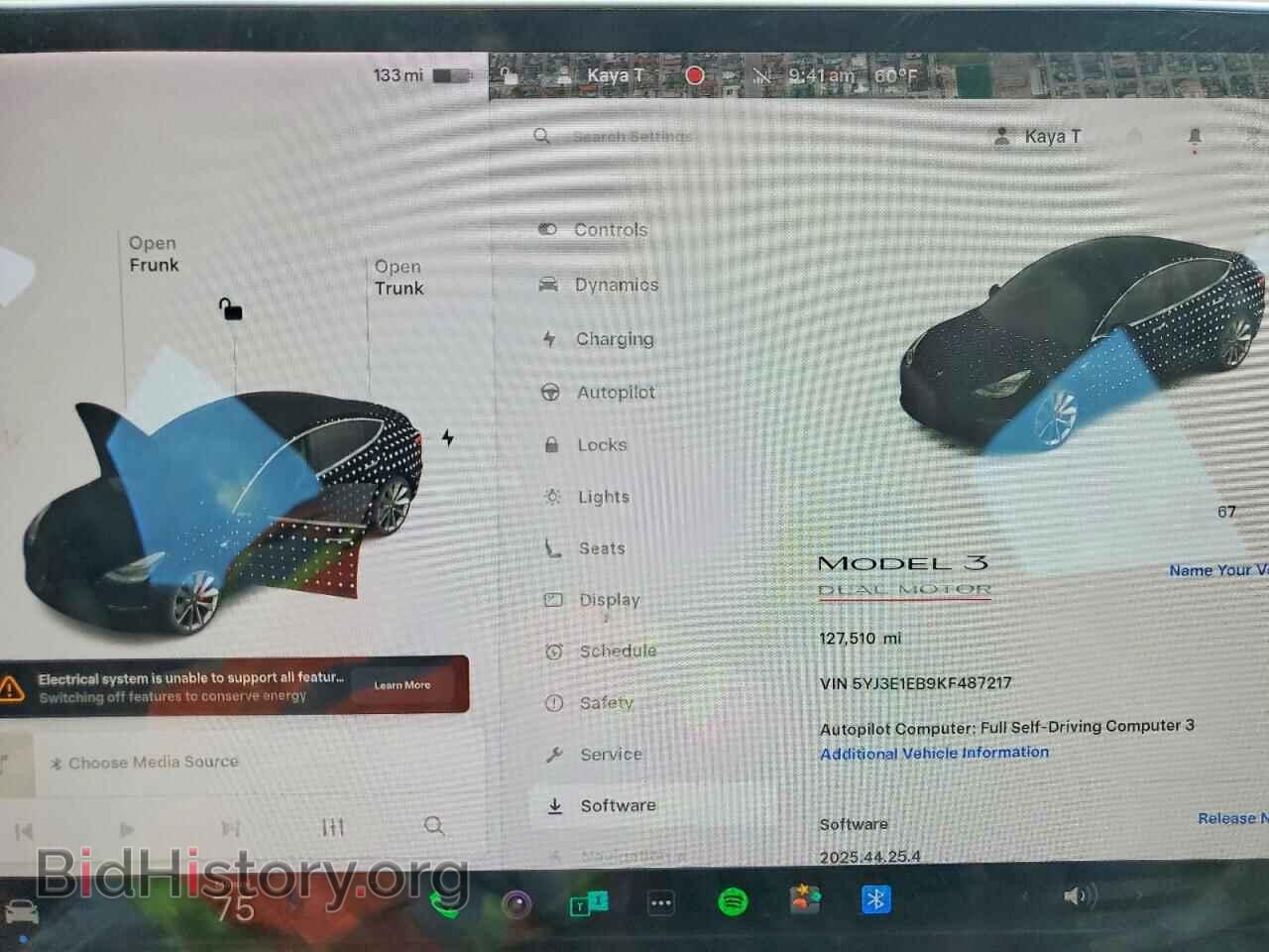 2019 TESLA MODEL 3 - VIN: 5YJ3E1EB9KF487217 - Photo 9