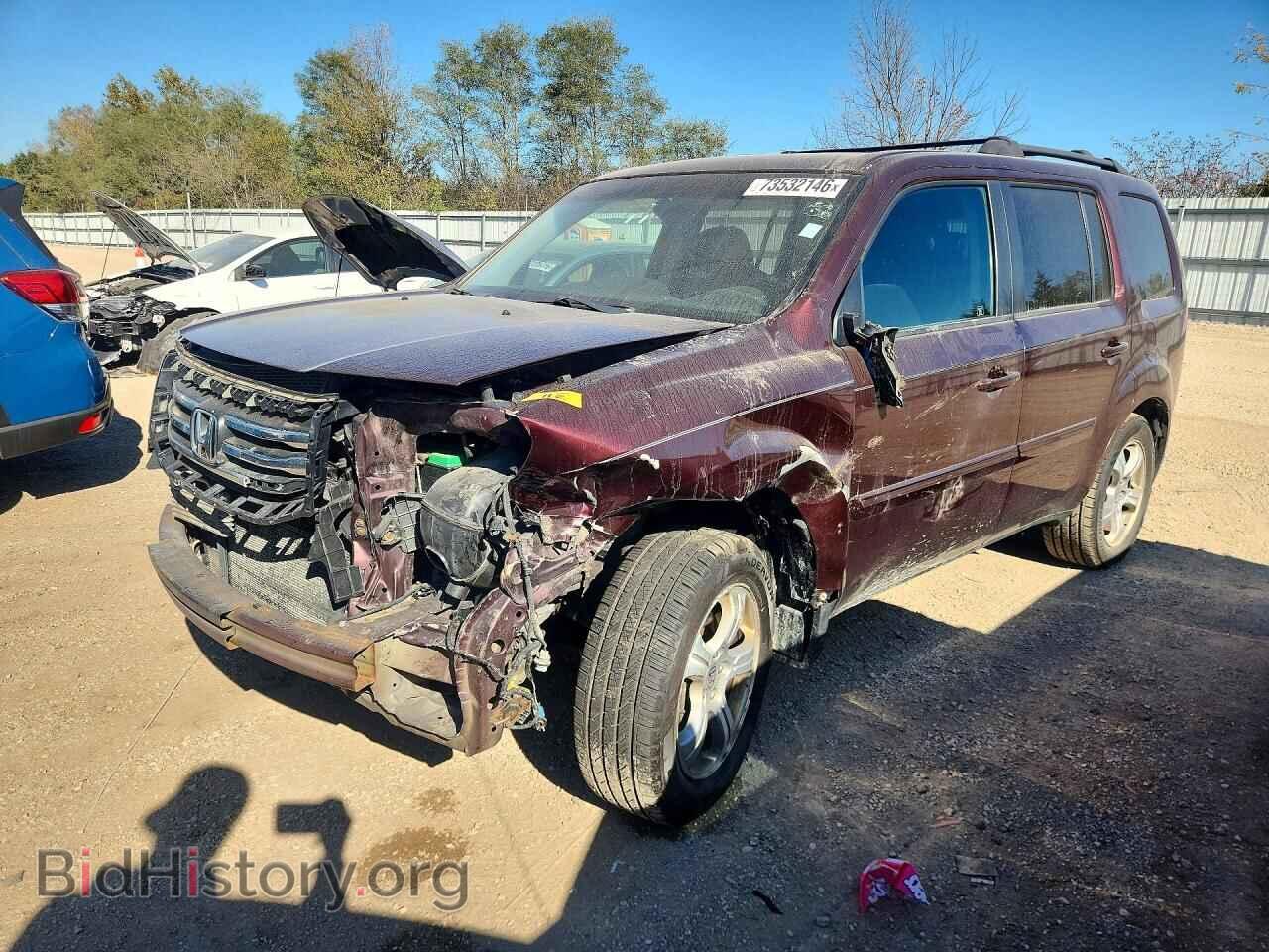 2012 Honda PILOT EXL (VIN 5FNYF4H50CB015936) — фото 1 из 13, Copart, повреждение: передняя часть