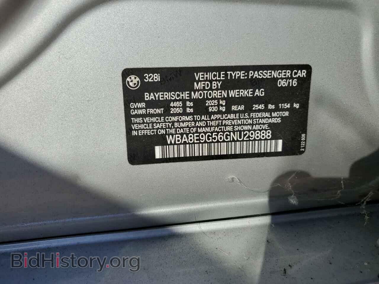 2016 BMW 3 SERIES - VIN: WBA8E9G56GNU29888 - Фото 12