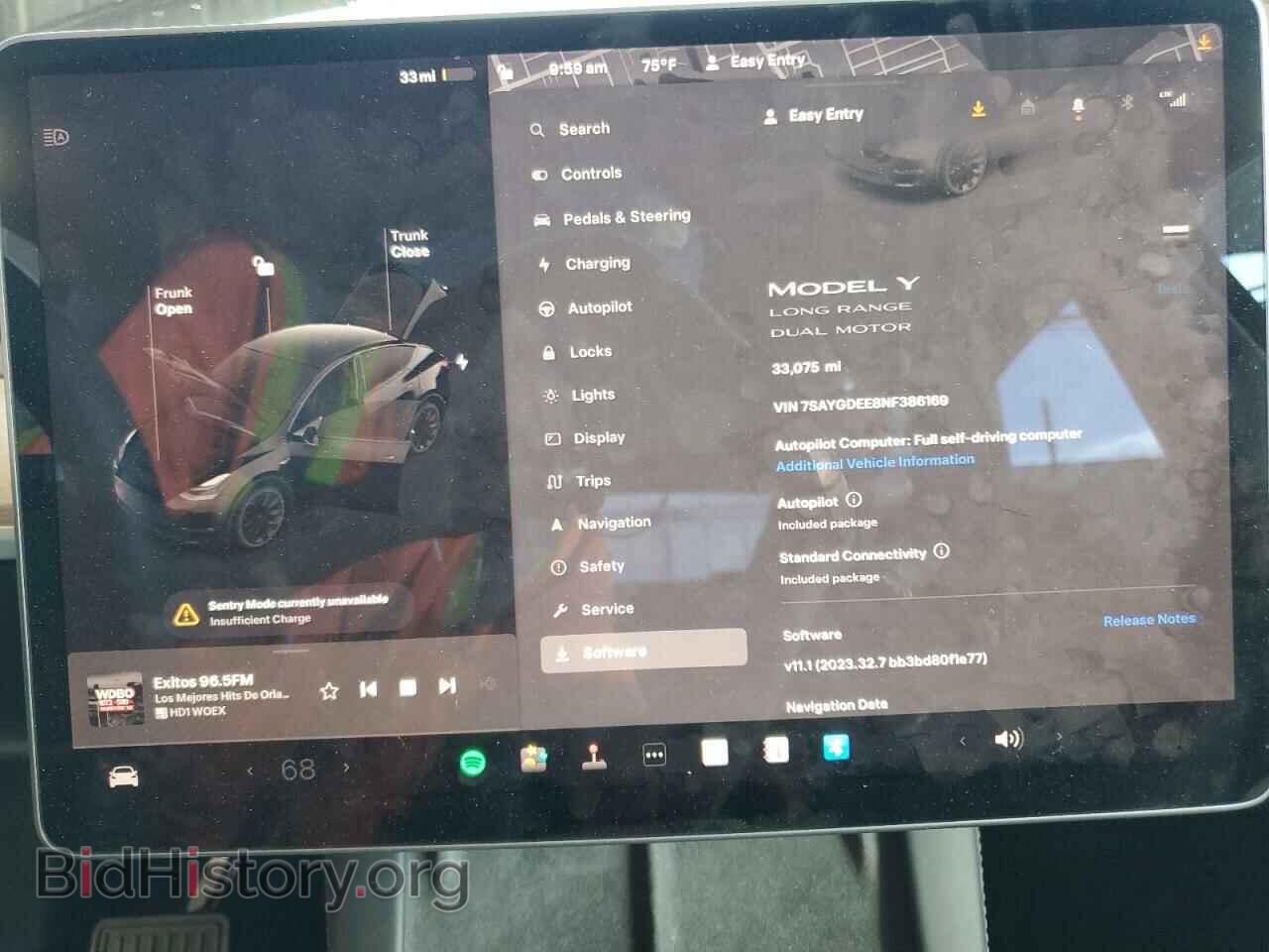 2022 TESLA MODEL Y - VIN: 7SAYGDEE8NF386169 - Фото 9