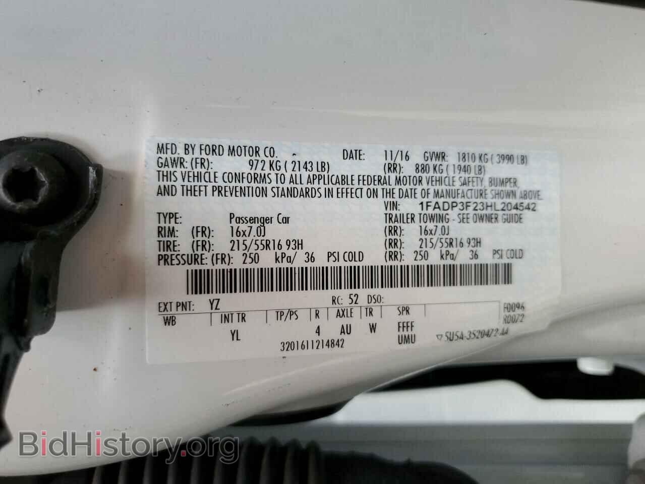 2017 FORD FOCUS - VIN: 1FADP3F23HL204542 - Photo 12