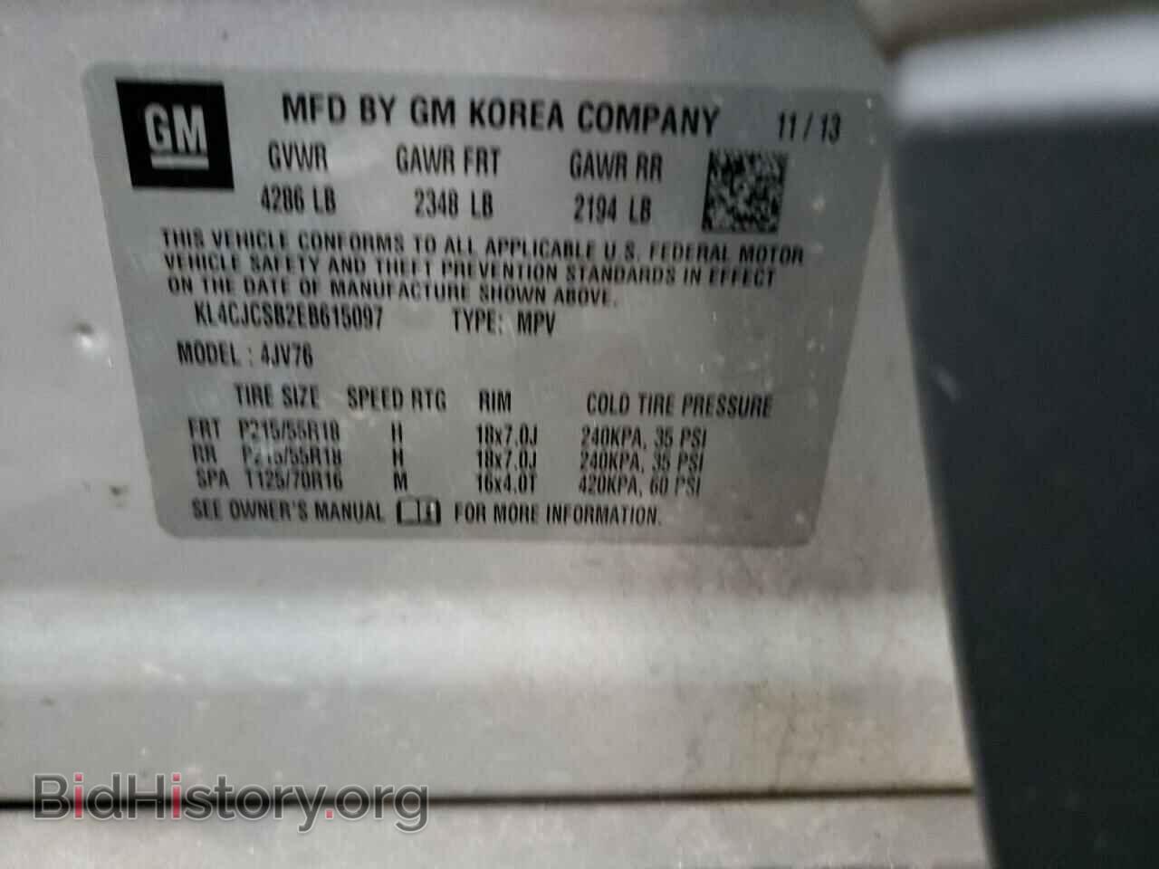 2014 BUICK ENCORE - VIN: KL4CJCSB2EB615097 - Фото 13